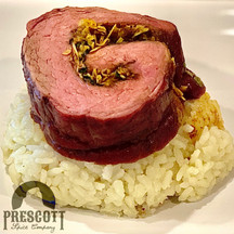 Curried Flank Steak with Coconut Chicken Rice