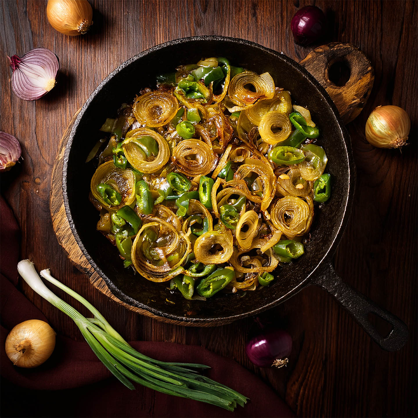 Caramelized Onions and Jalapeños