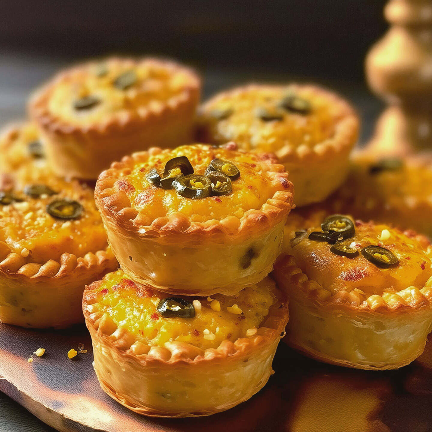 Jalapeño and Corn Pastry Cups