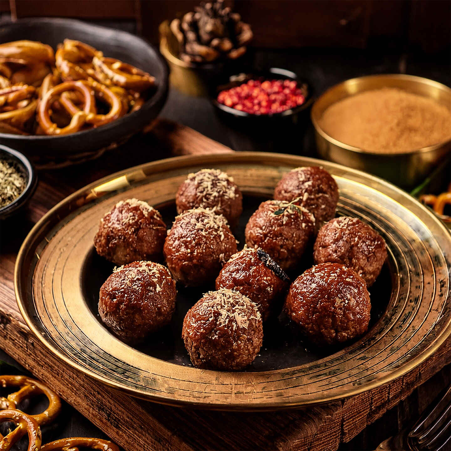 Smokey Southwest Pretzel Meatballs