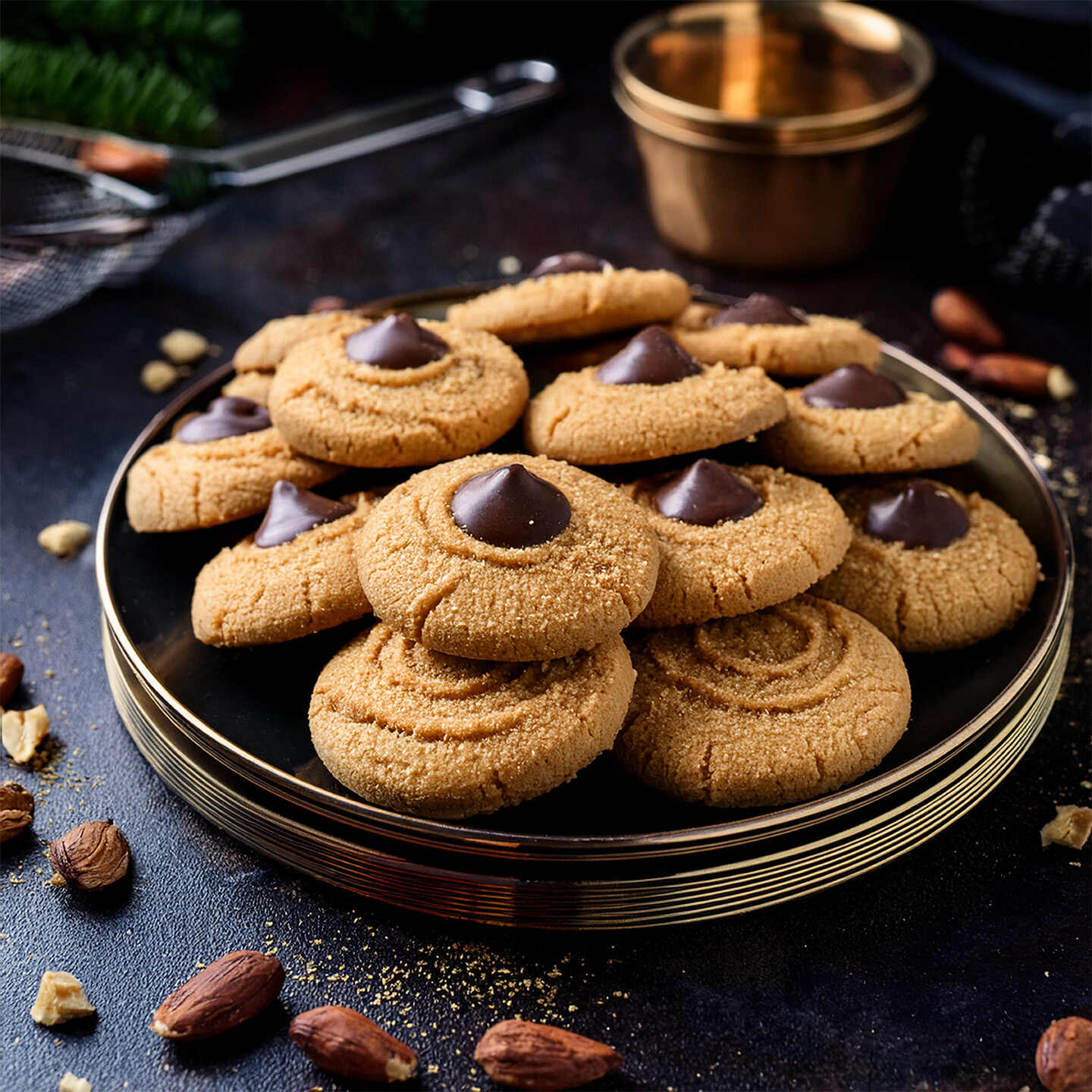 Southwest Cinnamon Sugar Peanut Butter Kiss Cookies